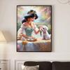 Full Round Diamond Painting The Princess and The Puppy Art Rhinestone Picture Mosaic DIY 5D Cross Stitch Embroidery Home Decoration