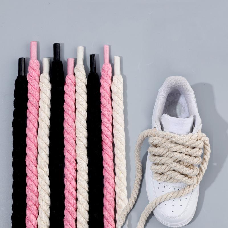 New 8mm Thick Round Laces Precision Woven High-quality Shoelaces Sneakers Boots Shoelace 100cm/120cm/140cm/160cm