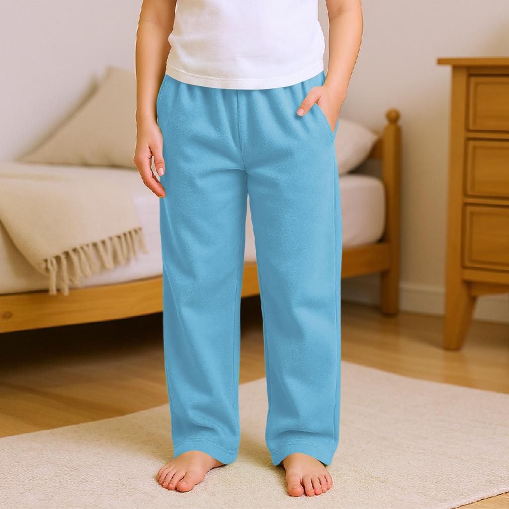Fashionable Children's Versatile Solid Color Pocket Casual Pants