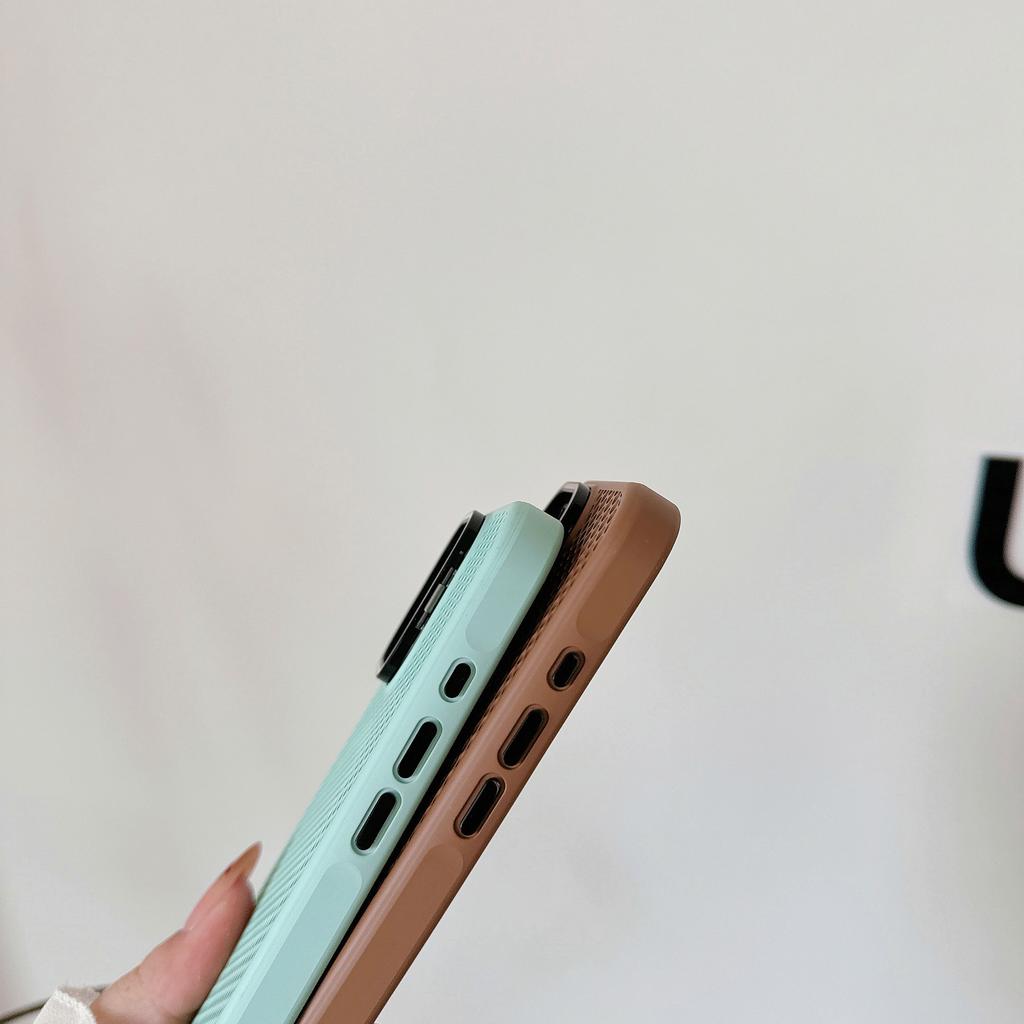 Shockproof Heat Dissipation Phone Case For iPhone 16 Pro Max 15 14 Plus 13 12 11 Pro Max  For Magsafe Metal Lens Stand Back Case