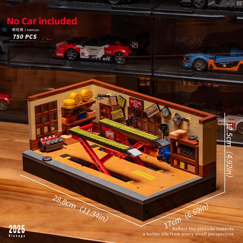 Garage Speed Schwertransportfahrzeug Traktor Lieferwagen Auto Stadtfahrzeug Modulare Bausteine Sets Renn MOC Kreatives Lernspielzeug Geschenk