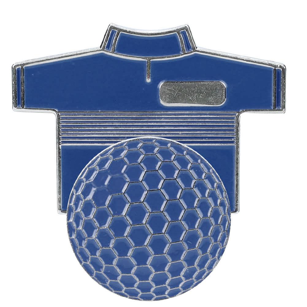 Trwały Metalowy Magnetyczny Marker do Piłek Golfowych na Zewnątrz z Klipsem do Kapelusza Akcesorium Golfera(niebieskie ubrania)