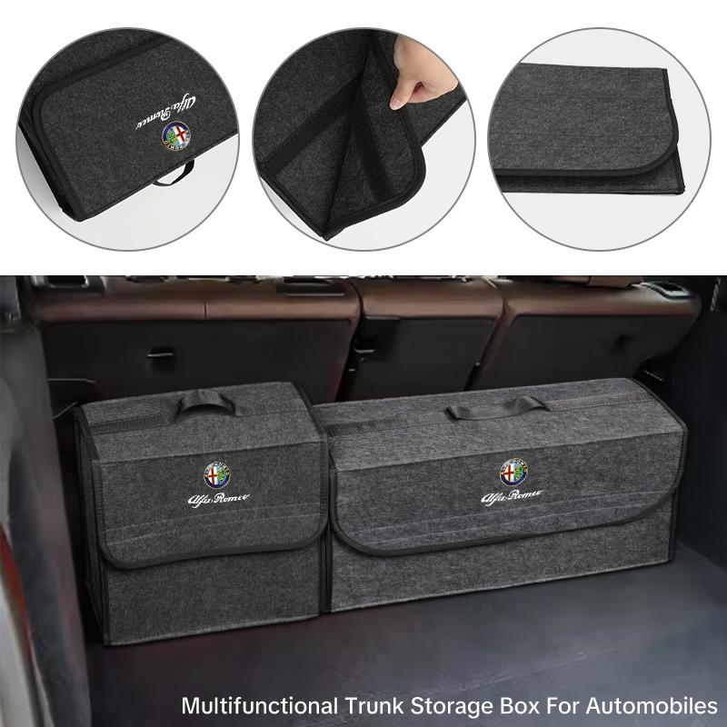 Auto Kofferraum Aufbewahrungsbox Organizer Faltbarer Staucontainer Tasche Für Alfa Romeo 159 Giulietta Giulia 147 Mito 156 166 GT Stelvio
