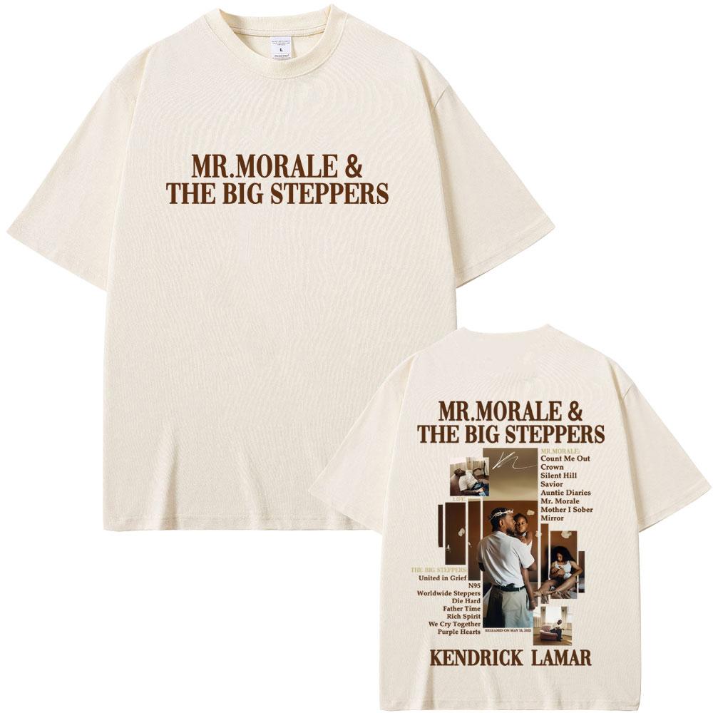 Kendrick Lamar Mr Morale & The Big Steppers T-shirt Men Hip Hop Fashion Pop Music T Shirts Men's Casual Cotton Vintage T-shirts