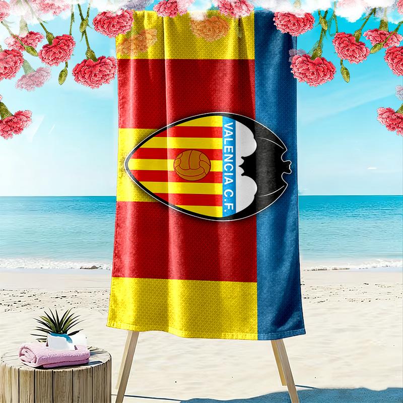 Valencia Club de Fútbol Print Beach Towel, Large Soft Quick Dry Towel for Beach Camping Swimming