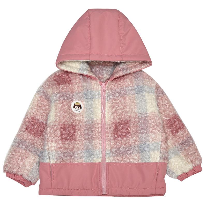 

Girls Fleece-lined Autumn/Winter 2025 Coat - Cozy Fuzzy Sweater Top for Toddlers and Kids 110 cm