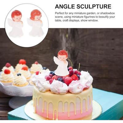 Mini-Engels-Kuchenaufsatz Romantischer Girlande Alles Gute zum Geburtstag Kinderornamente Geburtstag Babyparty Partykuchen Hochzeitsdekoration