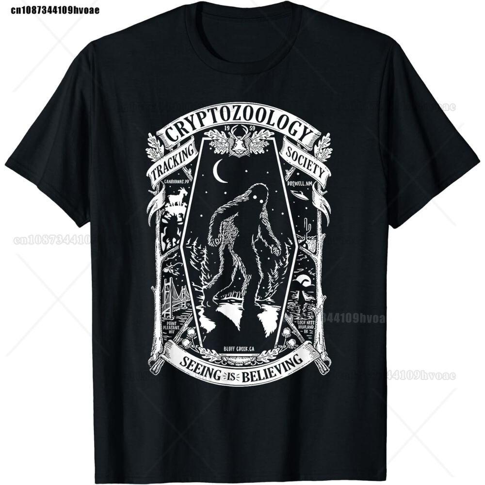 Cryptozoology Bigfoot MothUnisex Cryptid Loch Ness Gift T-Shirt S