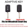 HIBEYO Key Fob Cover For Mitsubishi Eclipse Cross Outlander Sport Mirage G4 Lancer 2016- Key Case Cover For Mitsubishi Accessories With Keycha Smart