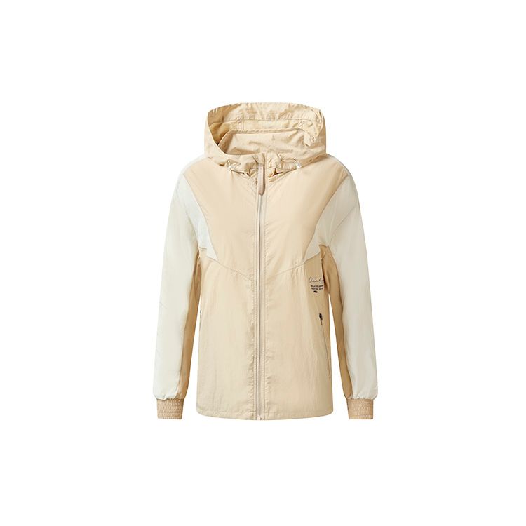 

FILA Athletics Loose Fit Color Block Hooded Sports Woven Jacket Women jackets Stone Khaki A11W231706F-LK L