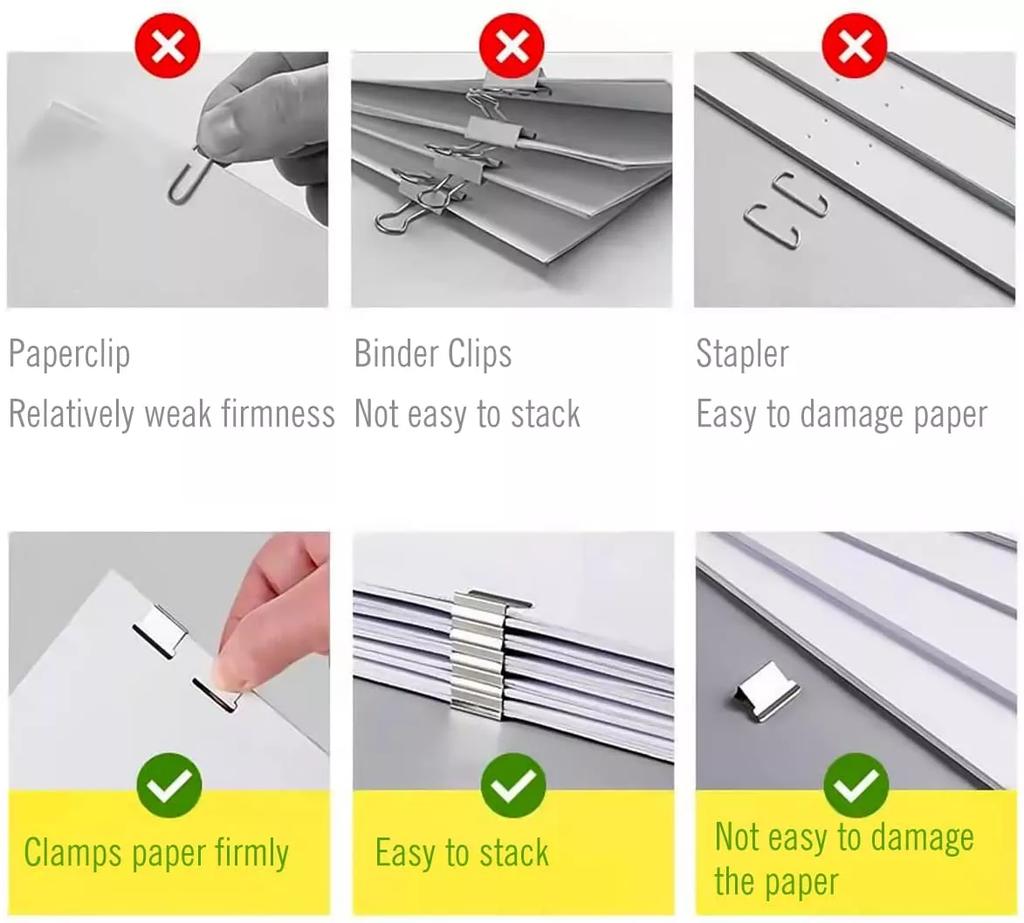 50Pcs Push Clip Stapler Staple Remover Binder Push Clamp Tape Dispenser Paper Clips Office Supplies Set Desktop Supplies