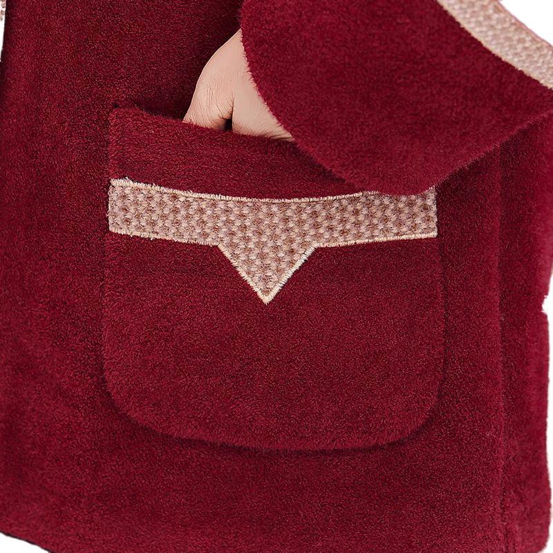 Grandma's Plus Velvet Winter Wool Coat - Thick Mink Velvet for Middle-Aged & Elderly Women