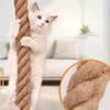 Cat Climbing Rope With Wood Shelf Wall Mounted Solid Wood Pedal or Hook Style Cat Furniture for Training and Claw Grinding