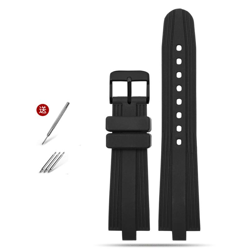 

BRETA 22*8mm 24*8mm convex silicone strap for Bulgari DIAGONO Men Women Soft Comfortable Waterproof Watchbands Rubber 22*7MM 0mm