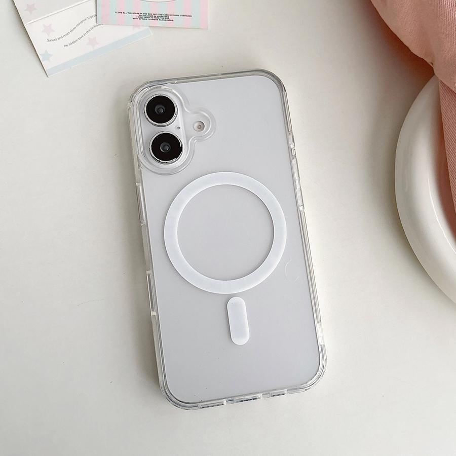 Luxusní magnetické pouzdro na telefon s bezdrátovým nabíjením pro iPhone 16 15 Pro Max 16 Plus iPhone 14 13 12 11 Pro Magsafe Průsvitný zadní kryt odolný proti nárazům