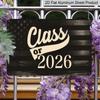 2D platt, 1 st Klass 2026 Aluminiumskylt 8x12 tum - Vintage Amerikansk flaggdesign, Patriotisk studentdekor, Gåva till high school/college-studenter