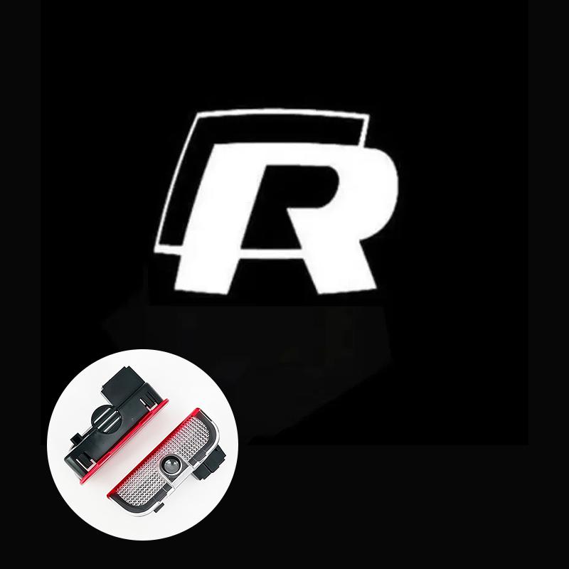 For VW 2Pcs Car Logo Door Logo Courtesy Lamp Laser Projector HD Welcome Light For VW Passat CC Lamando Touran Touareg Tiguan Eos Golf ER1