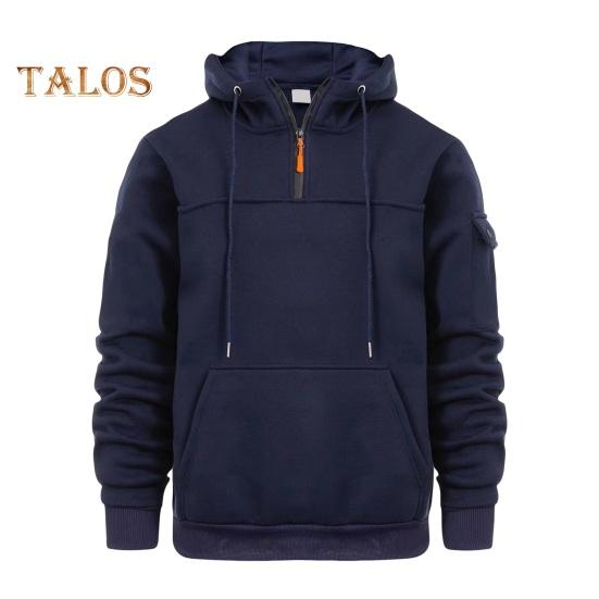 

Мужская толстовка с капюшоном на осень-зиму, однотонная, с длинными рукавами, большим карманом, с капюшоном в стиле ретро, тонкая свободная повседневная одежда, повседневный спортивный топ M темно-синий