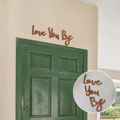 Liebe Dich Tschüss Schild Hölzernes Wandkunstschild Liebe Themen Eingangswand
