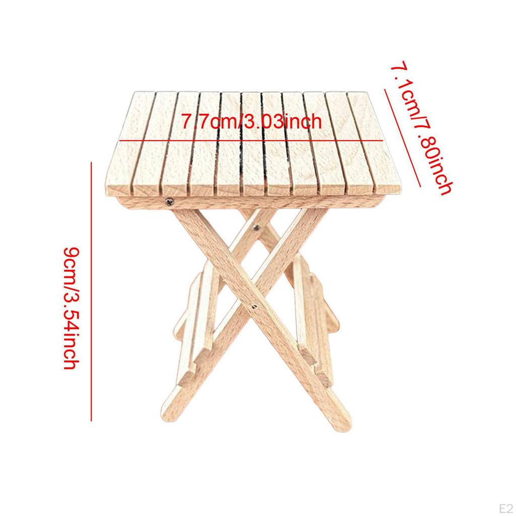 1:6 Folding Dollhouse Table, Doll Decoration Accessories ,Photo Prop Miniature Table for Gift