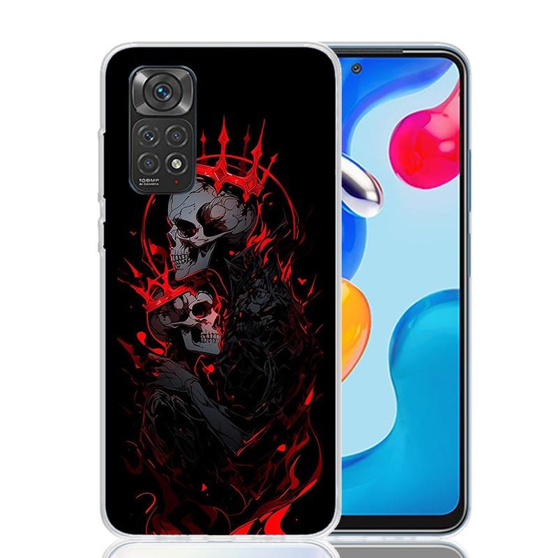 Anatomy Skeleton Heart Lovey Kiss Phone Case For Xiaomi Redmi Note 13 14 15 Pro Plus 12S 12 14S 11S 11E 10 10S 11 11T 5G 4G Cove