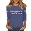 Women's Casual Fashionable Sexy Comfortable Neck Three-Quarter Sleeve Top