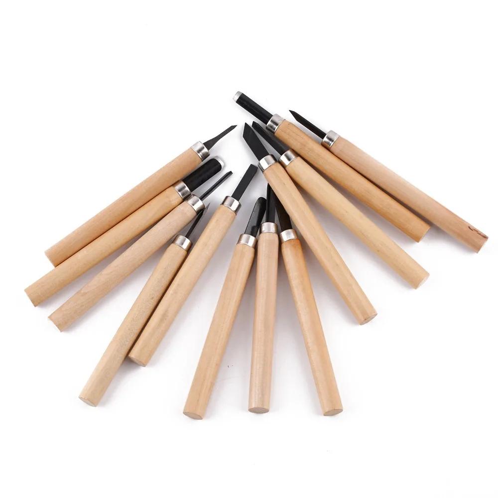 3/6/12PCS Wood Carving Chisel Set Woodworking Tools Hand Chisels Wood Gouges for Woodworkers Professional Wood Carving Tools Kit