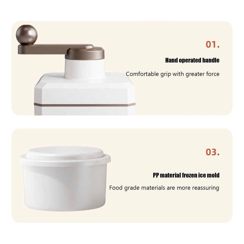 Portable Ice Shaver Chopper Manual Press Snow Cone Smoothie Maker Ice Block Breaking Slush Machine