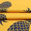 Tropical Pineapple Print Fabric Classic Twill Peach Skin for Hawaiian Shirts Beach Shorts Throw Pillow Covers