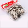 White Painted Natural Pine Cone Ornaments - Set of 9 Christmas Tree Decorations