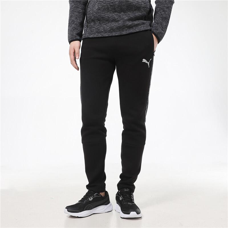 Puma Evostripe Breathable Casual Pants With Elastic Waist Men Bottoms Black 588664-01