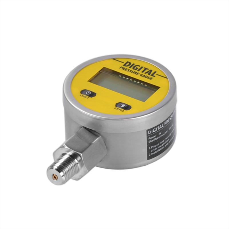 Digital Pressure Gauges Oil Hydraulic Pressure Gas Water Liquid Fuel Manometer 3V 250BAR/25Mpa 2 Points Thread Tester Meter