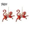 Party Ornament Supplies 2 Pcs Zodiac Animals Christmas Ornaments, 2D Acrylic Red Animal Hanging Festival Ornaments Decorations, Chinese New