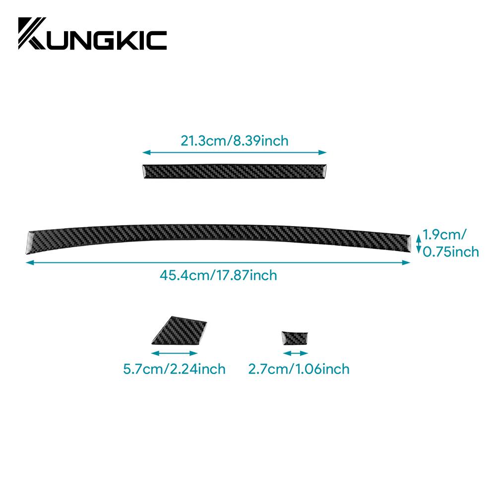 Real Soft Carbon Fiber Sticker For Honda Accord 2013 2014 2015 2016 2017 LHD Car Co-Pilot Instrument Strip Trim Accessories