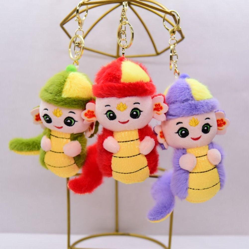 Chinese Style New Year Snake Doll Red/Green Cartoon Animal Pendant  Spring Festival