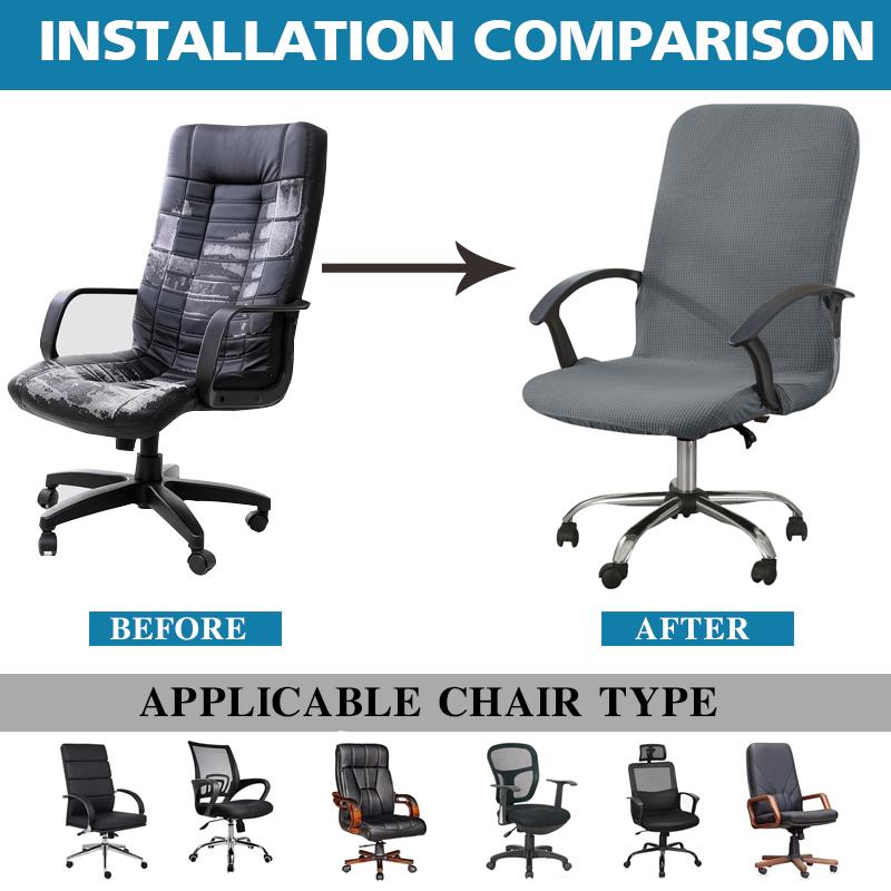 Waterproof  Chair Cover Jacquard Office Computer Chair Cover Gaming Armchair Seat Cover Elastic Stretch Anti Dirty Removable