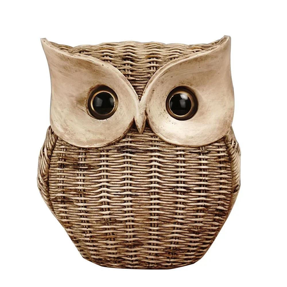 Nordic Owl Statues Home Decoration Accessories Resin Animal Sculptures Decorative Bird Ornaments for Living Room TV Cabinet