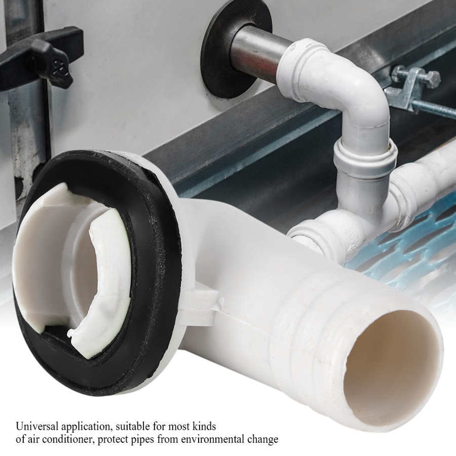 Right-angel Conditioner Drain Outlet Connector Overflow Joints Water Pipe Drain Fittings Conditioning Drainage Tool