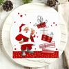100 Pcs Festive Christmas Napkins Set - Santa Claus Design, Holiday Paper Napkins for Cocktail, Dinner, Party - Disposable, Fun for Xmas Celebrations