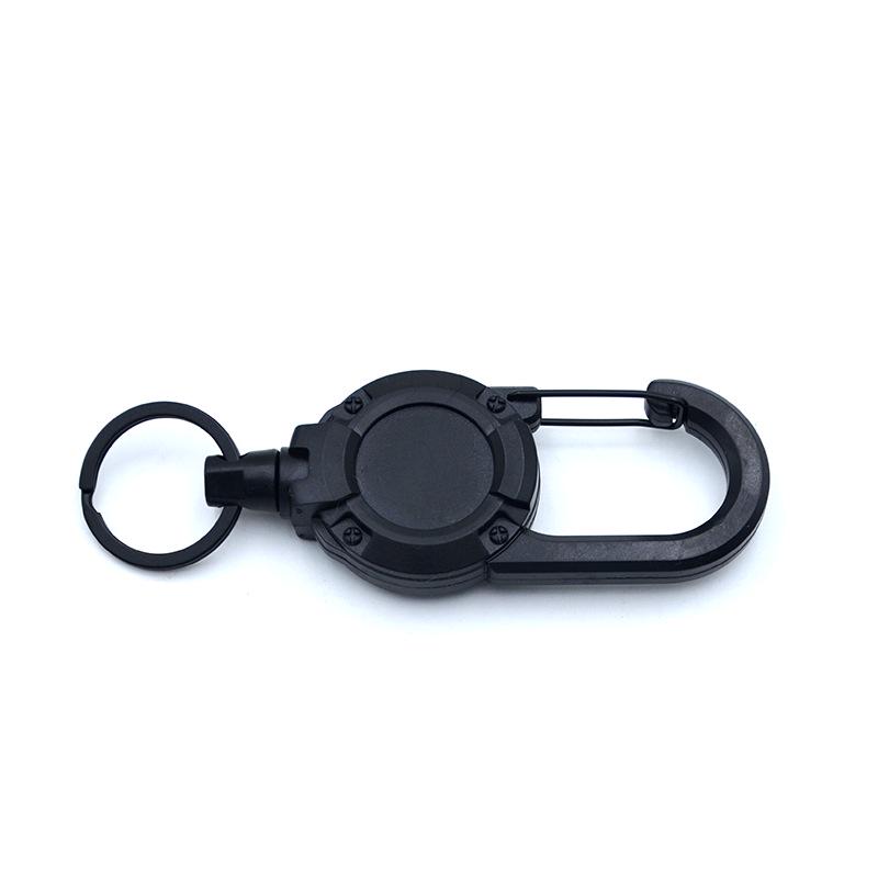 Outdoor Tactical Easy-Pull Telescopic Wire Rope Multifunction Keychain - Anti-Lost, Easy-Rebound