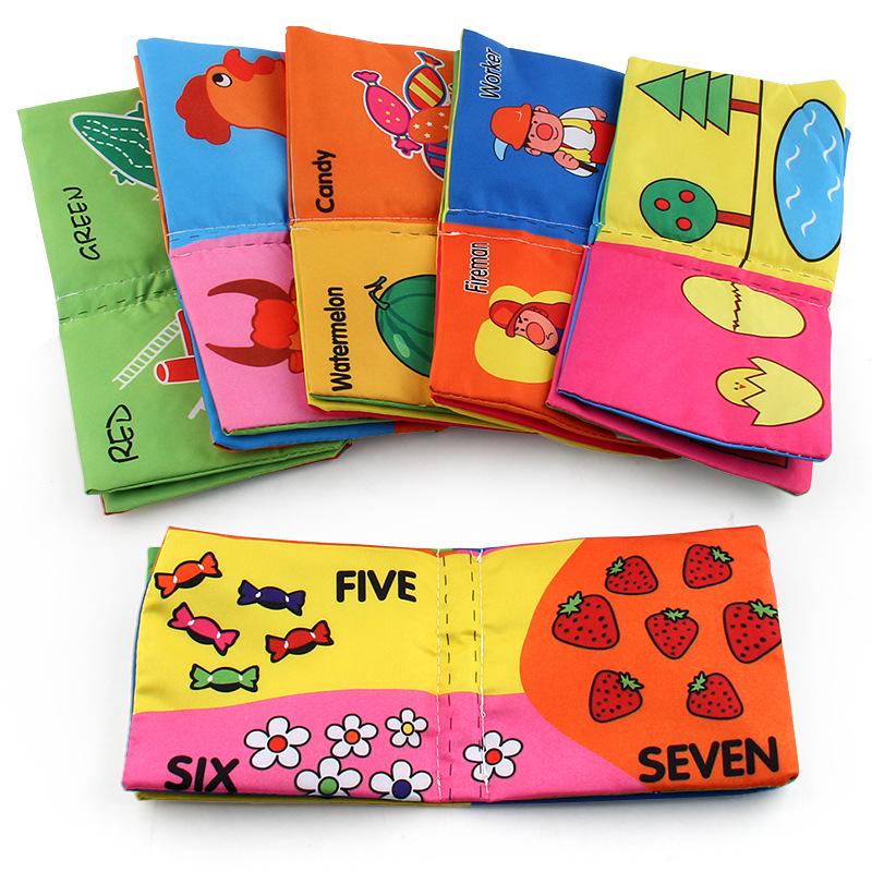 3D Infant Cloth Book: Tear-Resistant & Interactive Learning for 0-6 Months, Available in Six Styles