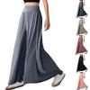Women's Elastic Waist Minimalist Pants Wide Leg Pants Draped Casual Pants
