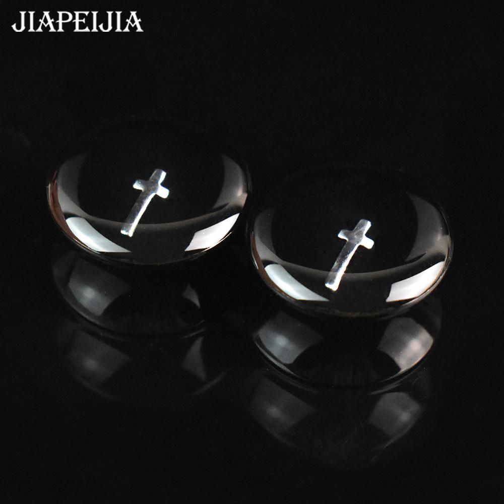 2 Stück Kreuz Ohr Tunnel Dehnstäbe Double Flared Plug Ohr Expander Dehner Körperpiercing Schmuck