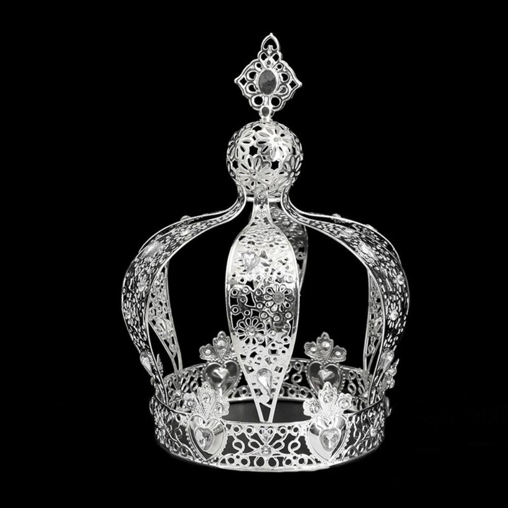 1/2Pcs Baroque Rhinestone Crown Creative Bridal Headband Crown Cake Topper  Birthday Gift