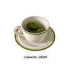 Vintage Mug Color Coil Ceramic Coffee Cup and Plate Set Latte    Cute  Tea