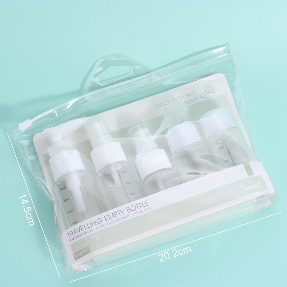 7Pcs Face Cream Cosmetic Container Shower Gel Toiletry Organizer Travel Accessories