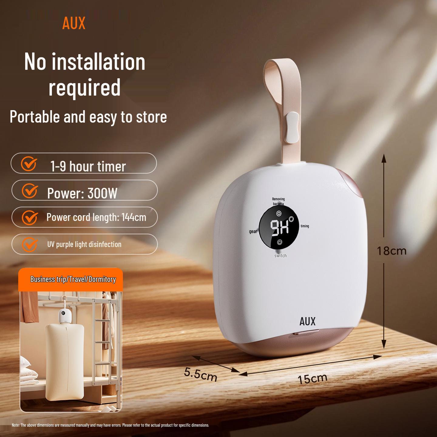 Aux Portable Tool-Free Foldable Clothes Dryer for Home and Travel