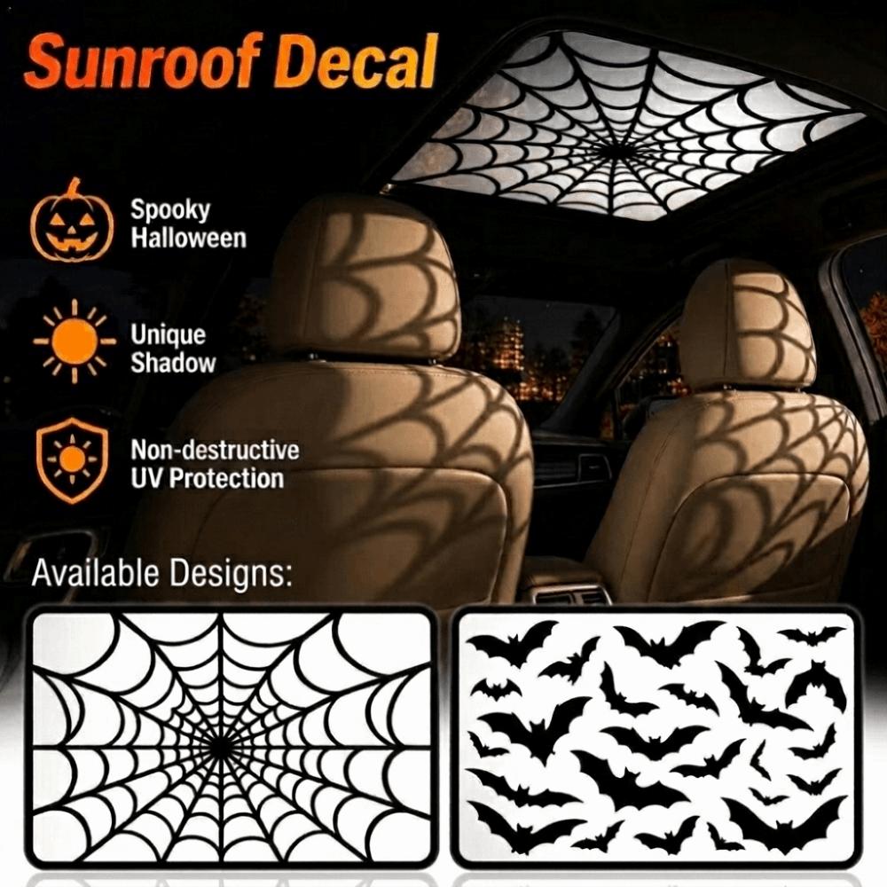 UV-Proof Halloween Sunroof Sticker Self-Adhesive Backing Vehicle Decal Automobile