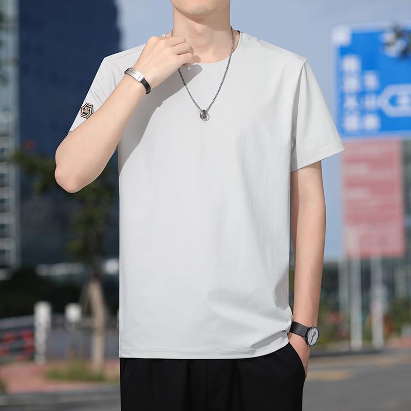 Camiseta de Verano para Hombre de Manga Corta Camiseta Casual Deportiva para Hombre de Cuello Redondo y Manga Corta