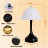 Lampe de table LED Nettlife, veilleuse sans fil, 3 couleurs, intensité réglable, commande tactile, noire